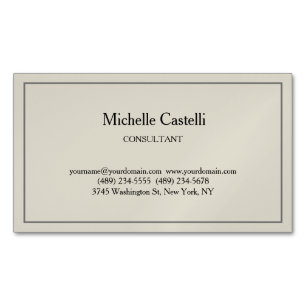 Professional Unique Classical Simple Business Card Magnet