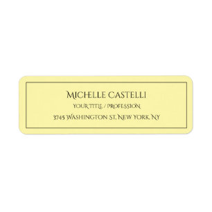 Professional Unique Classical Simple Cream Color Label