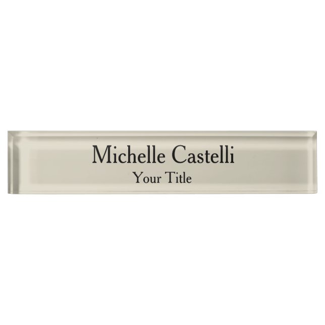 Professional Unique Classical Simple Desk Name Plate (Front)