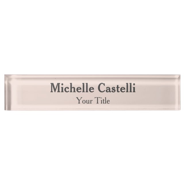 Professional Unique Classical Simple Desk Name Plate (Front)
