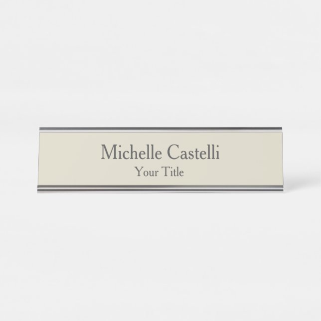 Professional Unique Classical Simple Desk Name Plate (Front)