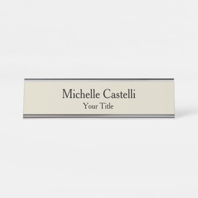 Professional Unique Classical Simple Desk Name Plate (Front)