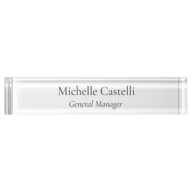 Professional Unique Classical Simple Desk Name Plate (Front)