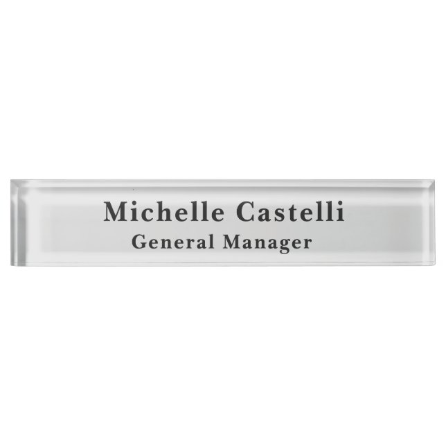 Professional Unique Classical Simple Desk Name Plate (Front)