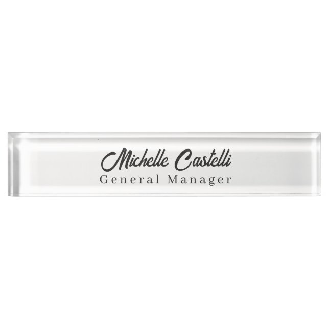 Professional Unique Classical Simple Desk Name Plate (Front)