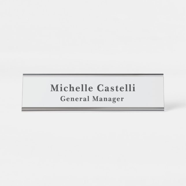 Professional Unique Classical Simple Desk Name Plate (Front)