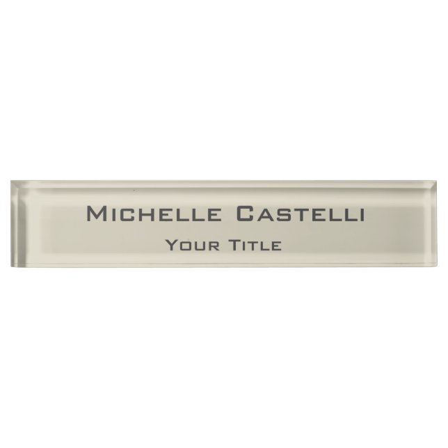 Professional Unique Classical Simple Desk Name Plate (Front)