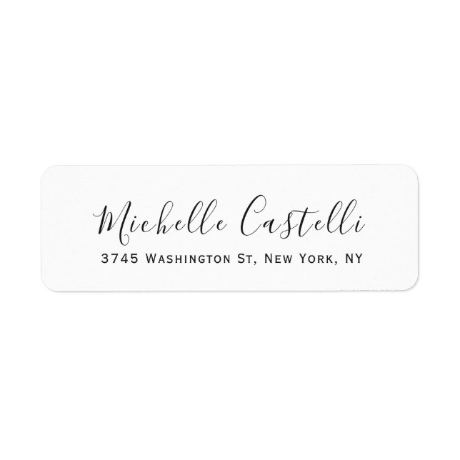 Professional Unique Classical Simple Handwriting Label (Front)