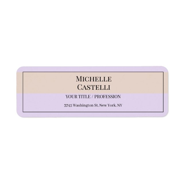 Professional Unique Classical Simple Label (Front)