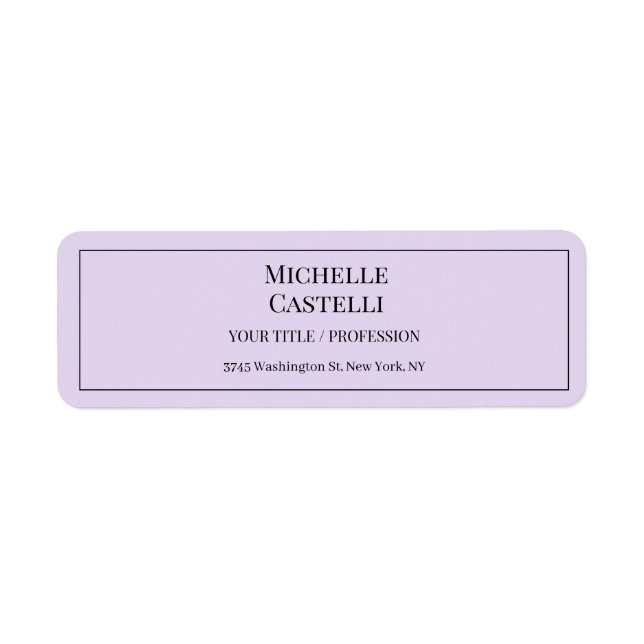 Professional Unique Classical Simple Label (Front)