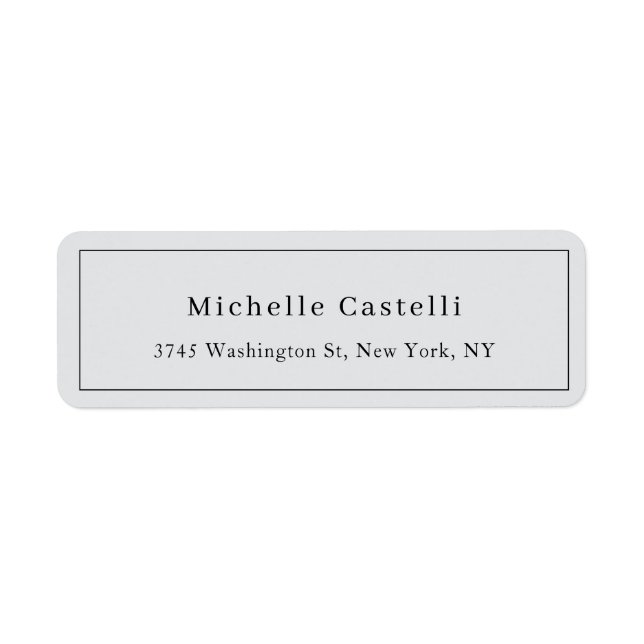 Professional Unique Classical Simple Light Grey Label (Front)