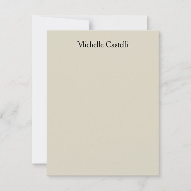 Professional Unique Classical Simple Note Card (Front)