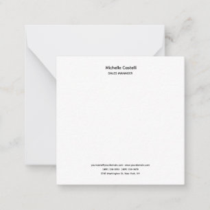 Professional Unique Classical Simple Note Card