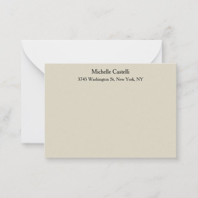 Professional Unique Classical Simple Note Card (Front)