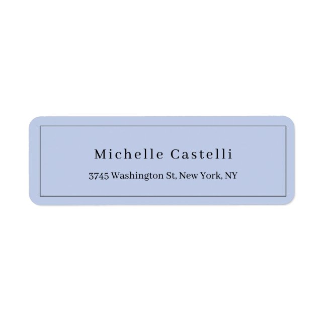 Professional Unique Classical Simple Pale Blue Label (Front)