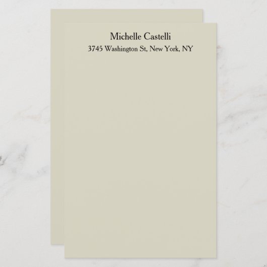 Professional Unique Classical Simple Paper Sheet (Front/Back)