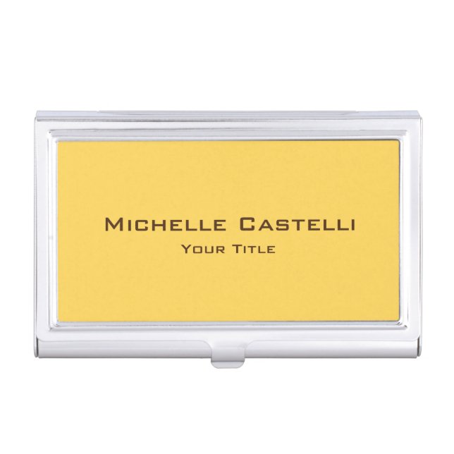 Professional Unique Classical Simple Plain Business Card Case (Front)