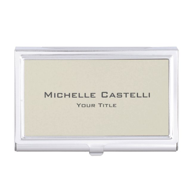 Professional Unique Classical Simple Plain Business Card Case (Front)