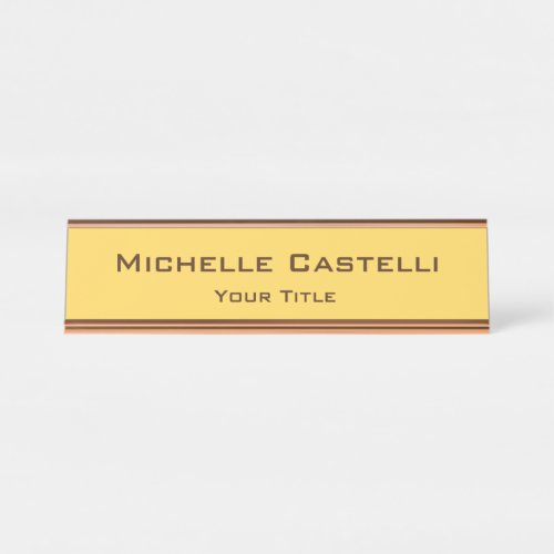 Professional Unique Classical Simple Plain Desk Name Plate