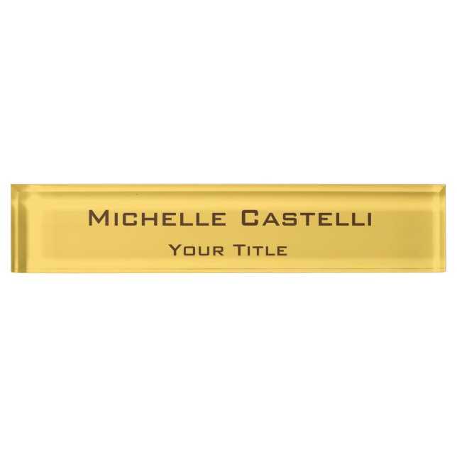 Professional Unique Classical Simple Plain  Desk Name Plate (Front)