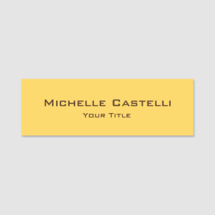 Professional Unique Classical Simple Plain Name Tag