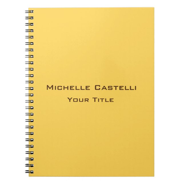 Professional Unique Classical Simple Plain Notebook (Front)