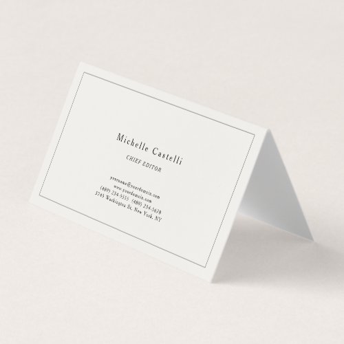 Professional Unique Classical Simple Plain Pastel Business Card