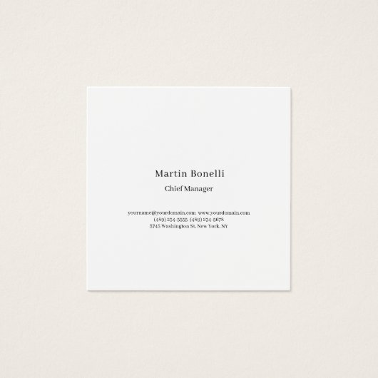 Professional Unique Classical Simple Profile Card (Front)