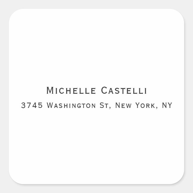 Professional Unique Classical Simple Square Sticker (Front)