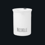 Professional Unique Classical Simple Your Name Beverage Pitcher<br><div class="desc">Easy Editing Tools. Different Types and Sizes,  Color and Font Choices.</div>