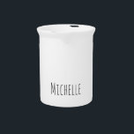 Professional Unique Classical Simple Your Name Beverage Pitcher<br><div class="desc">Easy Editing Tools. Different Types and Sizes,  Color and Font Choices.</div>