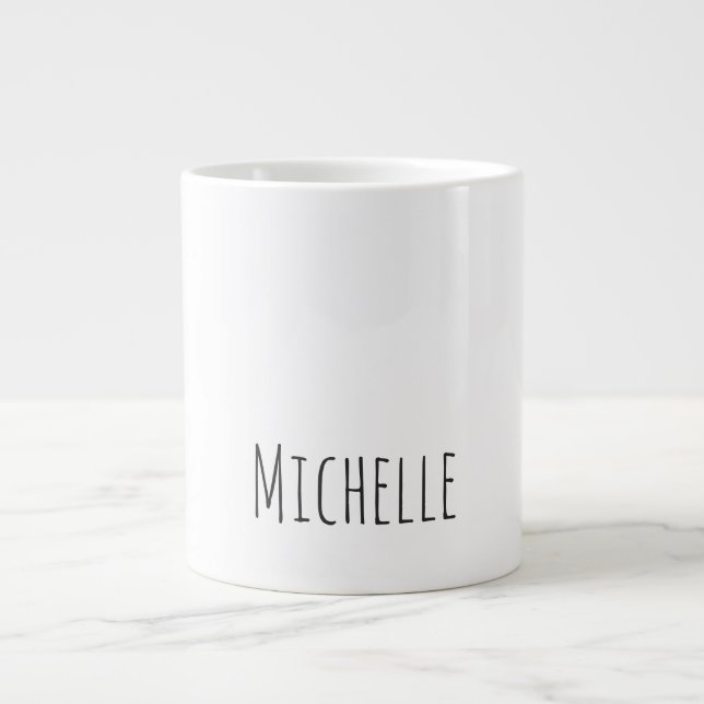 Professional Unique Classical Simple Your Name Giant Coffee Mug (Front)
