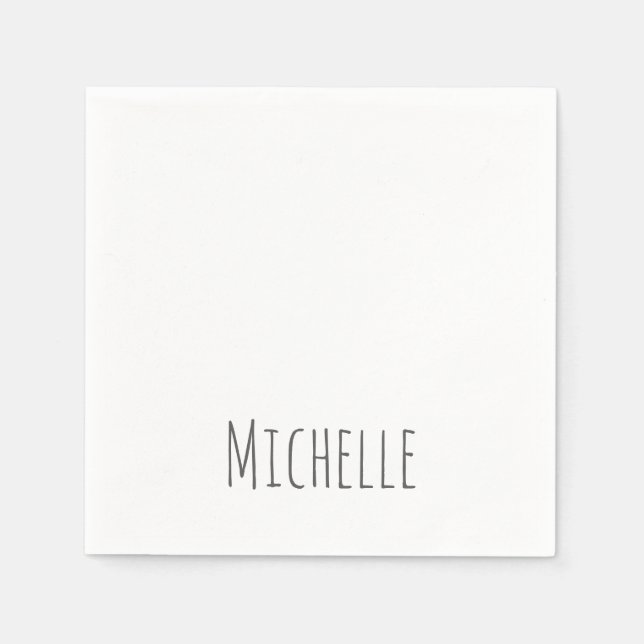Professional Unique Classical Simple Your Name Napkins (Front)