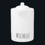 Professional Unique Classical Simple Your Name Teapot<br><div class="desc">Easy Editing Tools. Different Types and Sizes,  Color and Font Choices.</div>