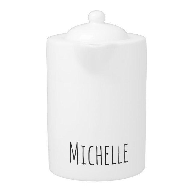 Professional Unique Classical Simple Your Name Teapot (Front)