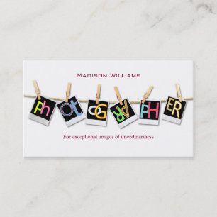 Professional Unique Different Photographer Business Card