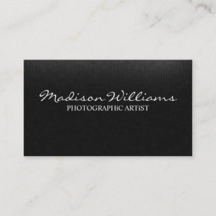 Professional Unique Elegant Photographic Artist Business Card