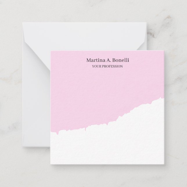 Professional Unique Elegant Plain Simple Special Note Card (Front)