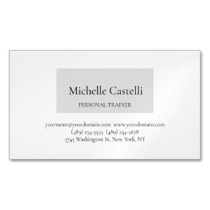 Professional Unique Minimalist Plain Business Card Magnet