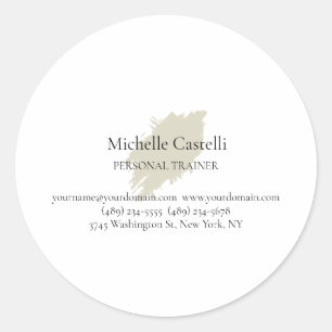 Professional Unique Minimalist Plain Classic Round Sticker