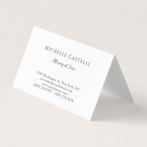 Professional Unique Minimalist Simple Black White Business Card