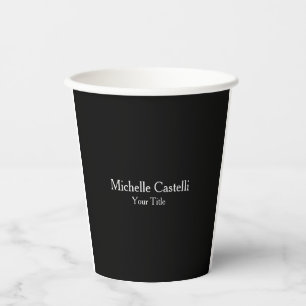Professional Unique Modern Minimalist Black Gray Paper Cups