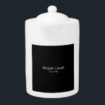 Professional Unique Modern Minimalist Black Gray Teapot<br><div class="desc">Easy Editing Tools. Different Types and Sizes,  Color and Font Choices.</div>