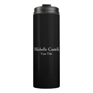 Professional Unique Modern Minimalist Black Gray Thermal Tumbler