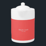 Professional Unique Modern Minimalist Your Name Teapot<br><div class="desc">Plain Minimalist Modern Designs. They're all simple,  attractive,  unique.</div>