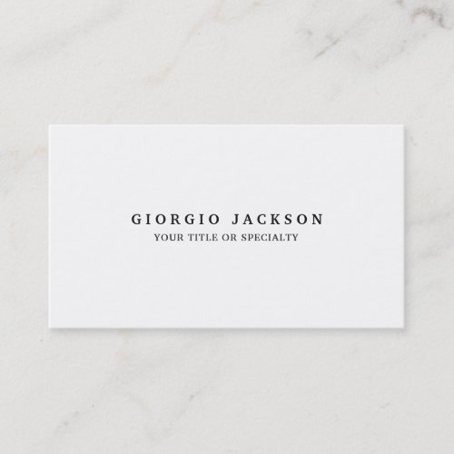 Professional Unique Plain Black & White Modern Business Card