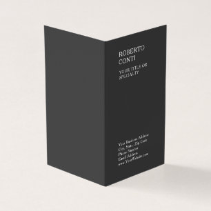 Professional Unique Plain Minimalist Trendy Black Business Card