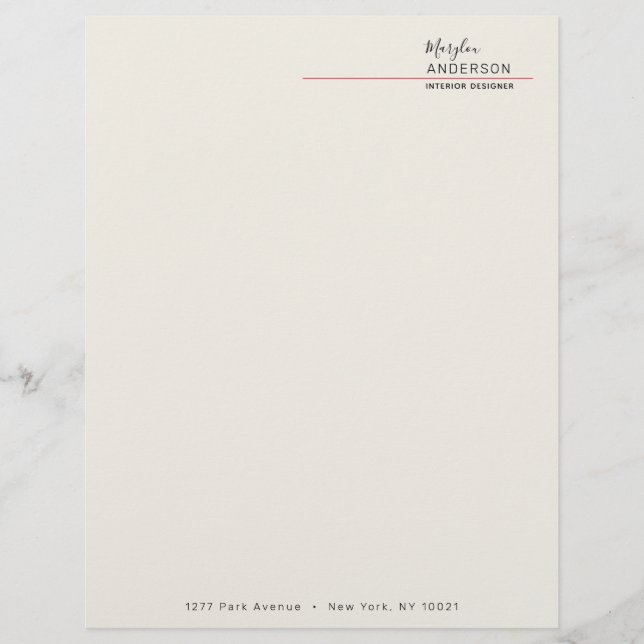 Professional - UNISEX Letterhead (Front)