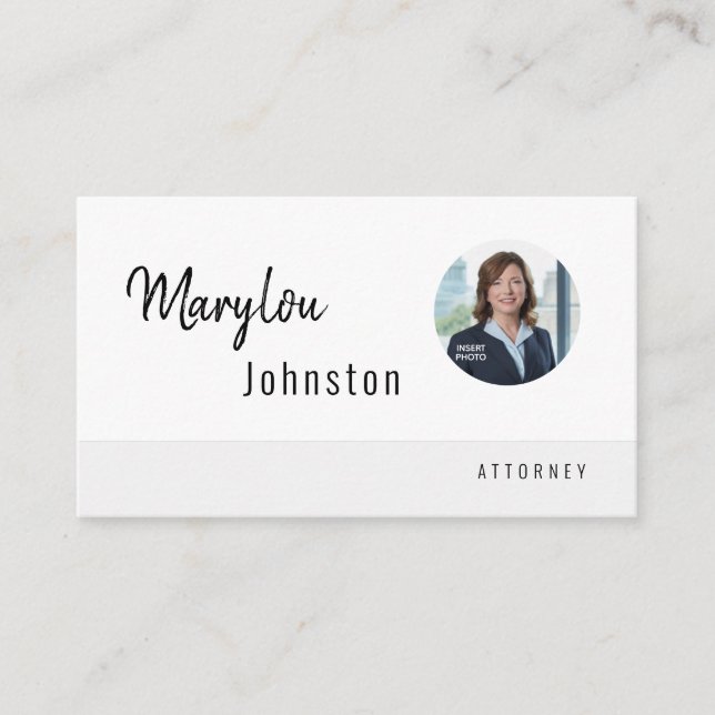 Professional  UNISEX (PHOTO INSERT) - Business Card (Front)
