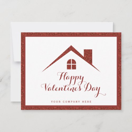 Professional Valentines Day Real Estate House   Card